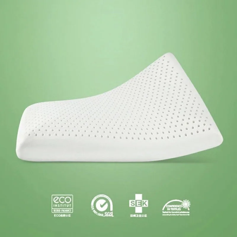 58X38Cm Natural Latex Massage Pillow Slow Rebound Sleeping Pillows for Neck Support White Cervical Breathable Backrest Cushion