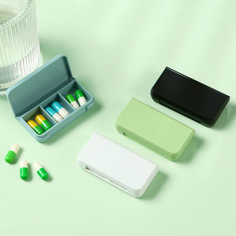 3Grids Mini Pill Case Portable Travel Pill Box Storage Container for One Day Tablet Plastic Pill Medicine Box Holder Organizer