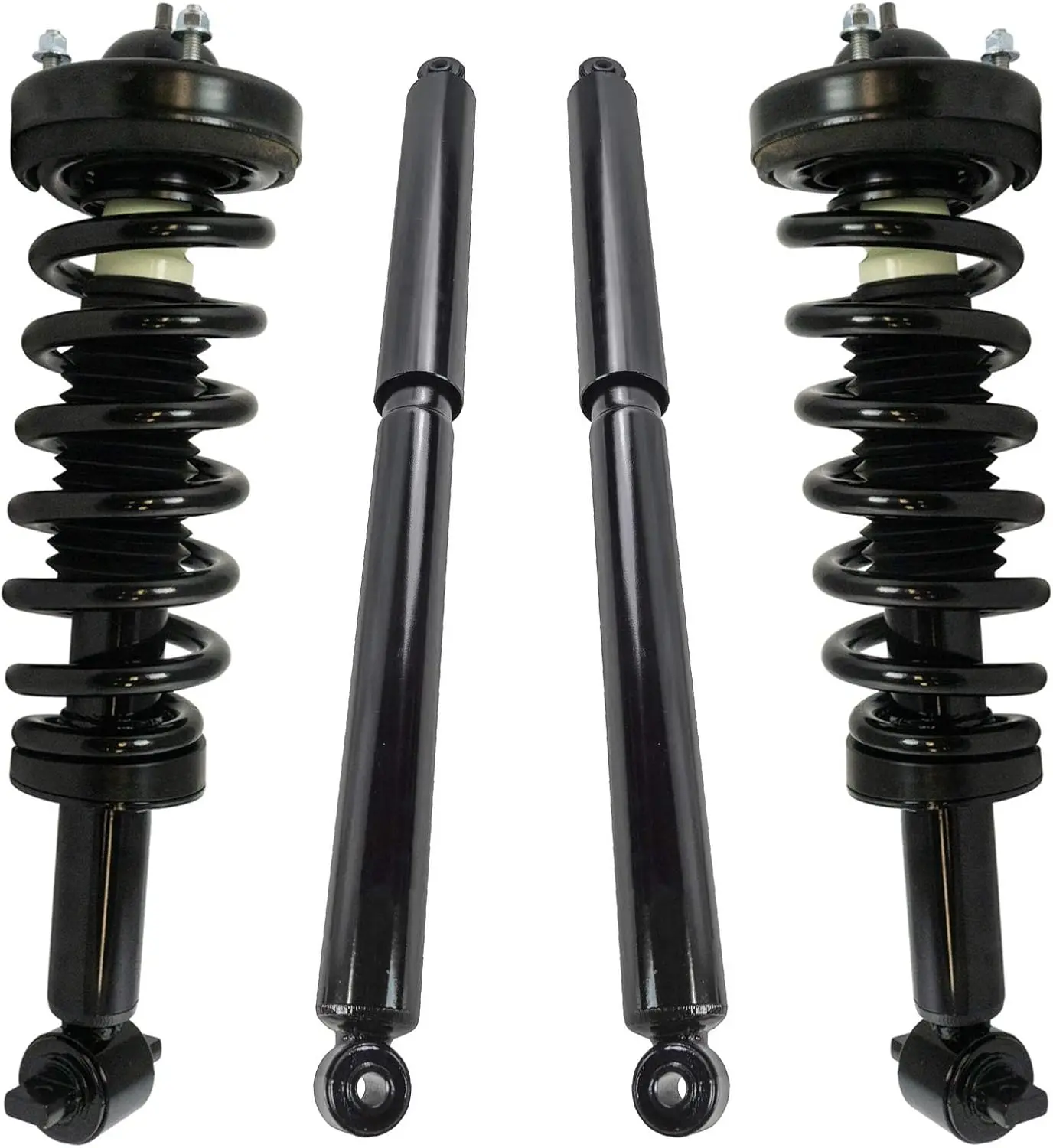 

Полный комплект передней и задней стойки и амортизатора. Полный комплект стойки и винтовой пружины в сборе, совместимый с Ford F-15 2014.