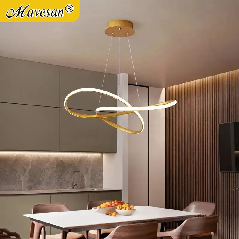 

Nordic LED Pendant Light Dinning Room Aluminum Hanging Lamp Remote Dimming Lighting For Bedroom Living Room Home Decor Luminaire