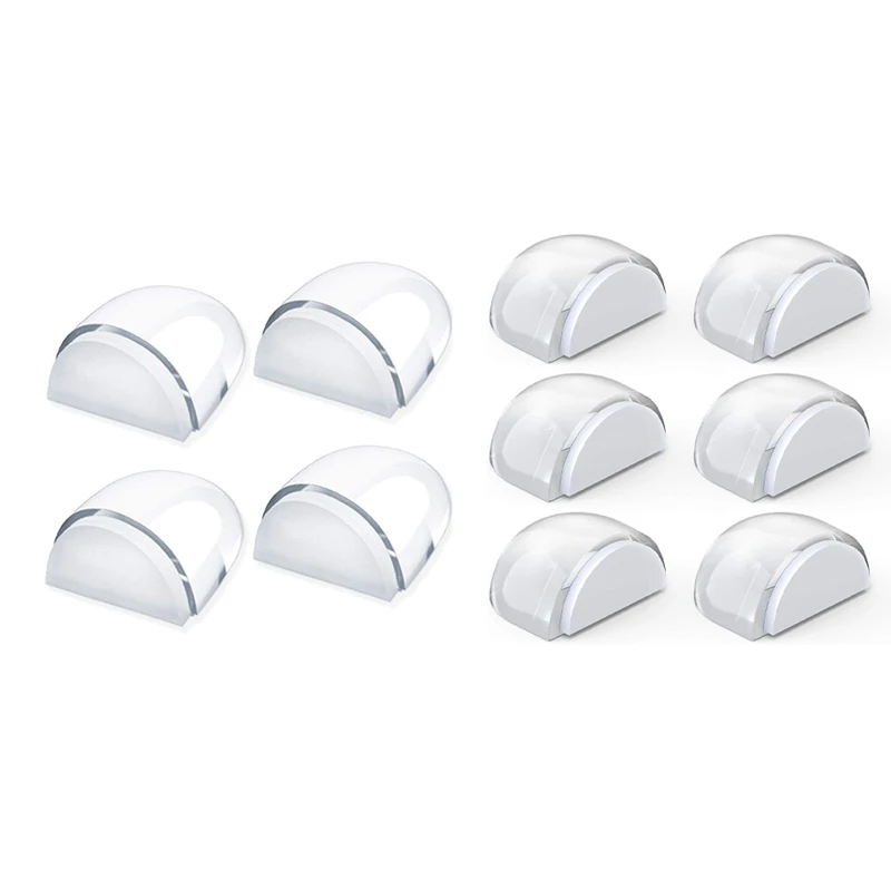 Set Of 4 Door Stops Floor For Gluing, Transparent Self-Adhesive Floor Door Stops Suitable For All Hard Floors Replacement