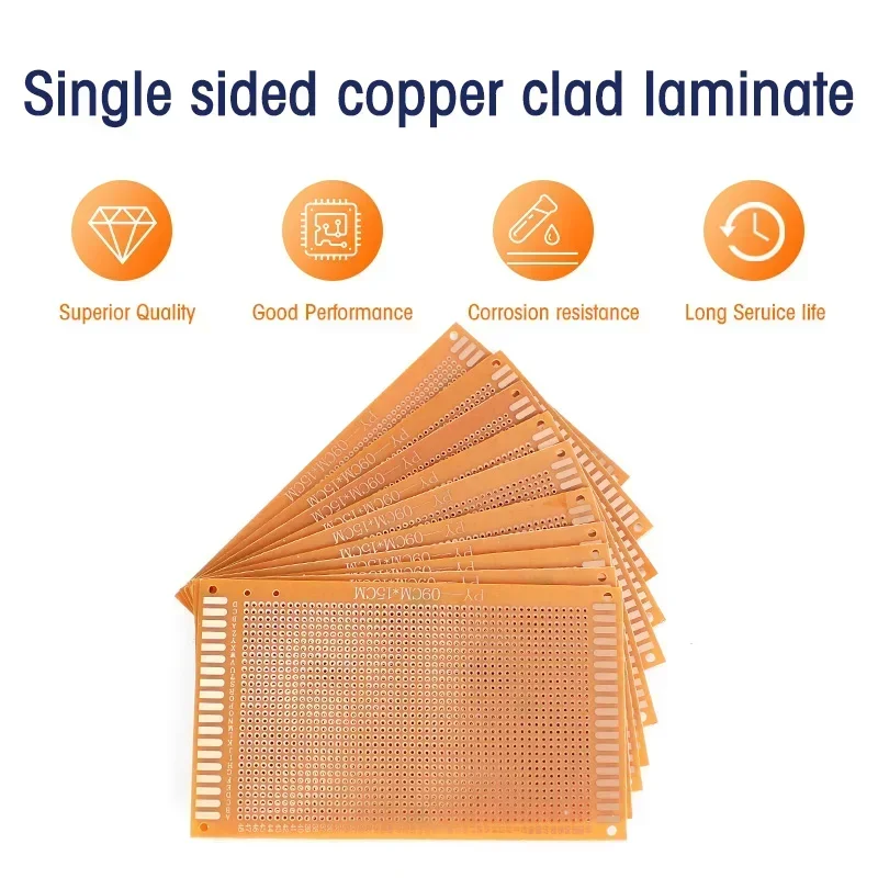 5PCS 9x15cm pcb prototype Copper Perfboard PCB Boards 9*15cm Universal Breadboard Single Sided Printed Circuit Board