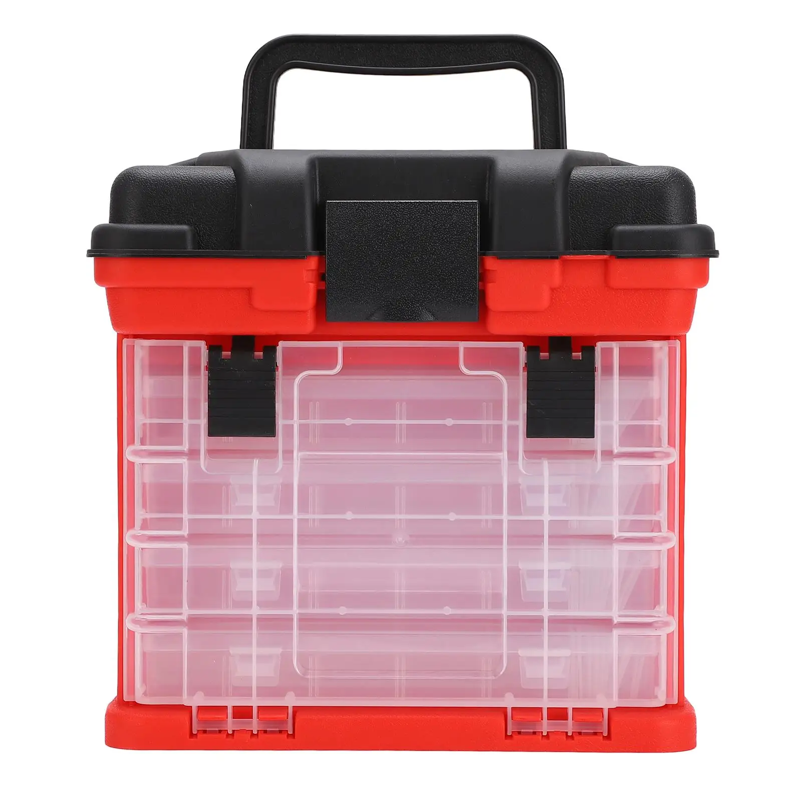 

Portable 4-Layer Fishing Box with Handle - Multi-Functional, Tool-Containing Tackle Box