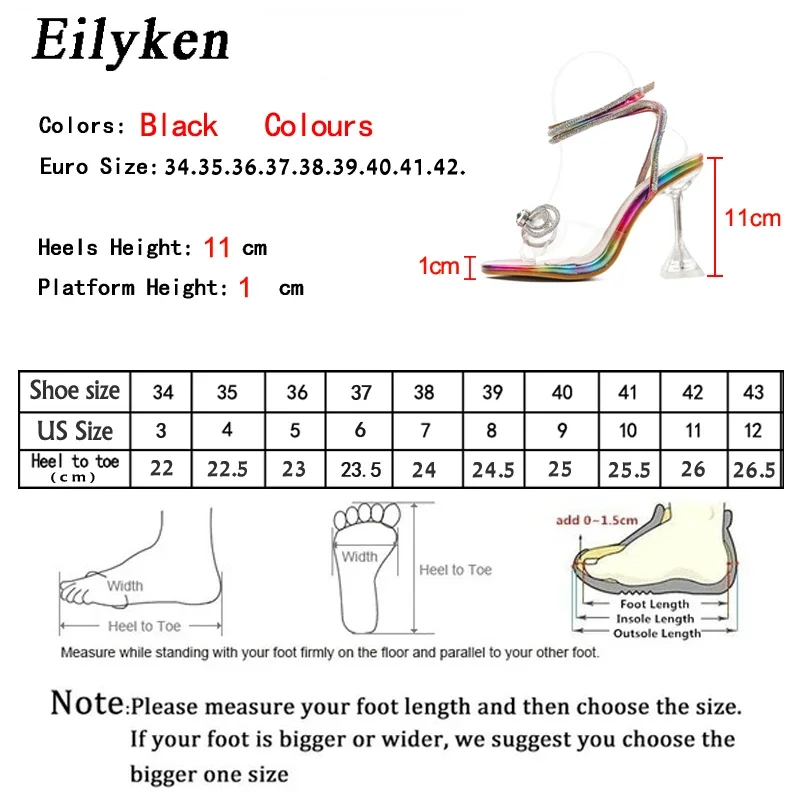 Eilyken Sommer PVC Transparent Frauen Sandalen Sexy Karree Knöchel Schnalle Plexiglas High Heels Hochzeit Kleid Schuhe