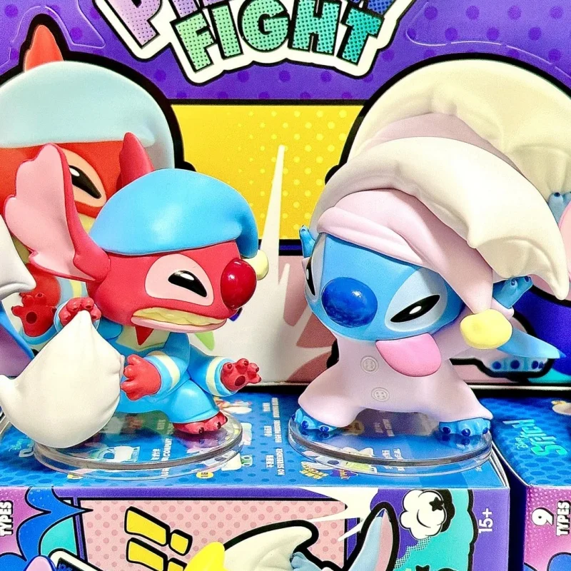 

Miniso New Stitch Pillow Fight Series Blind Box Toys Trendy Play Cute Stitch Figure Model Ornaments Children Birthday customize