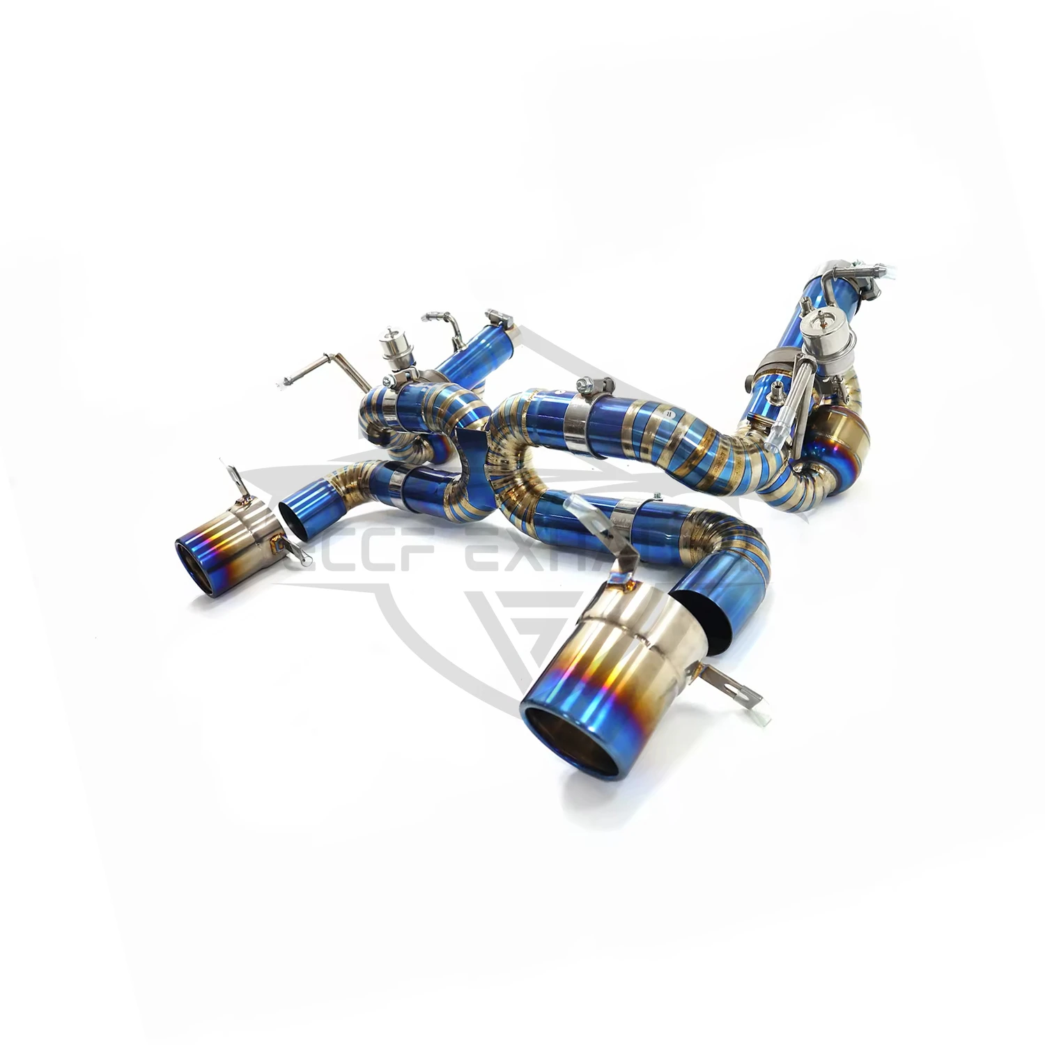 عادم صمام رياضي من التيتانيوم لسيارة فيراري F8 تريبوتو 3.9T أداء صوت قوي #3