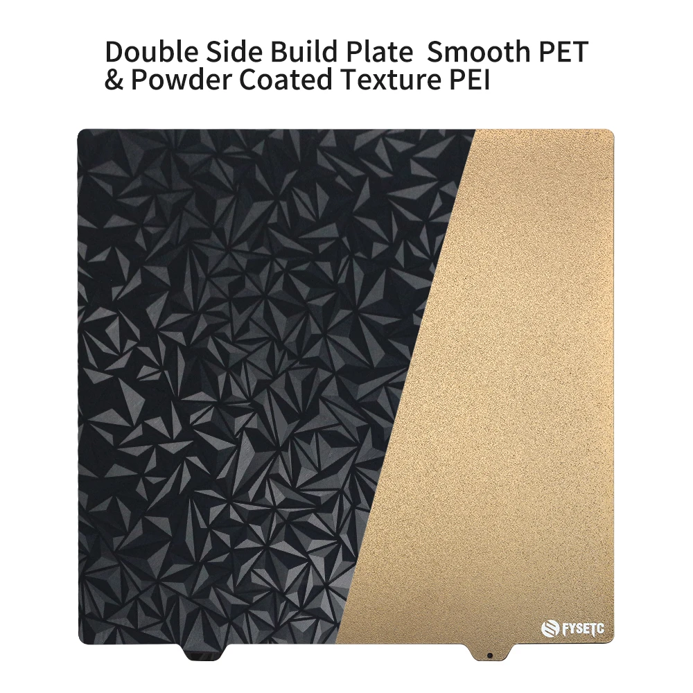 FYSETC JANUS BPS-PET Plate Double Side Build Plate Smooth PET And Texture PEI Steel Sheet for Voron 2.4 Ender 5 plus Prusa MK4