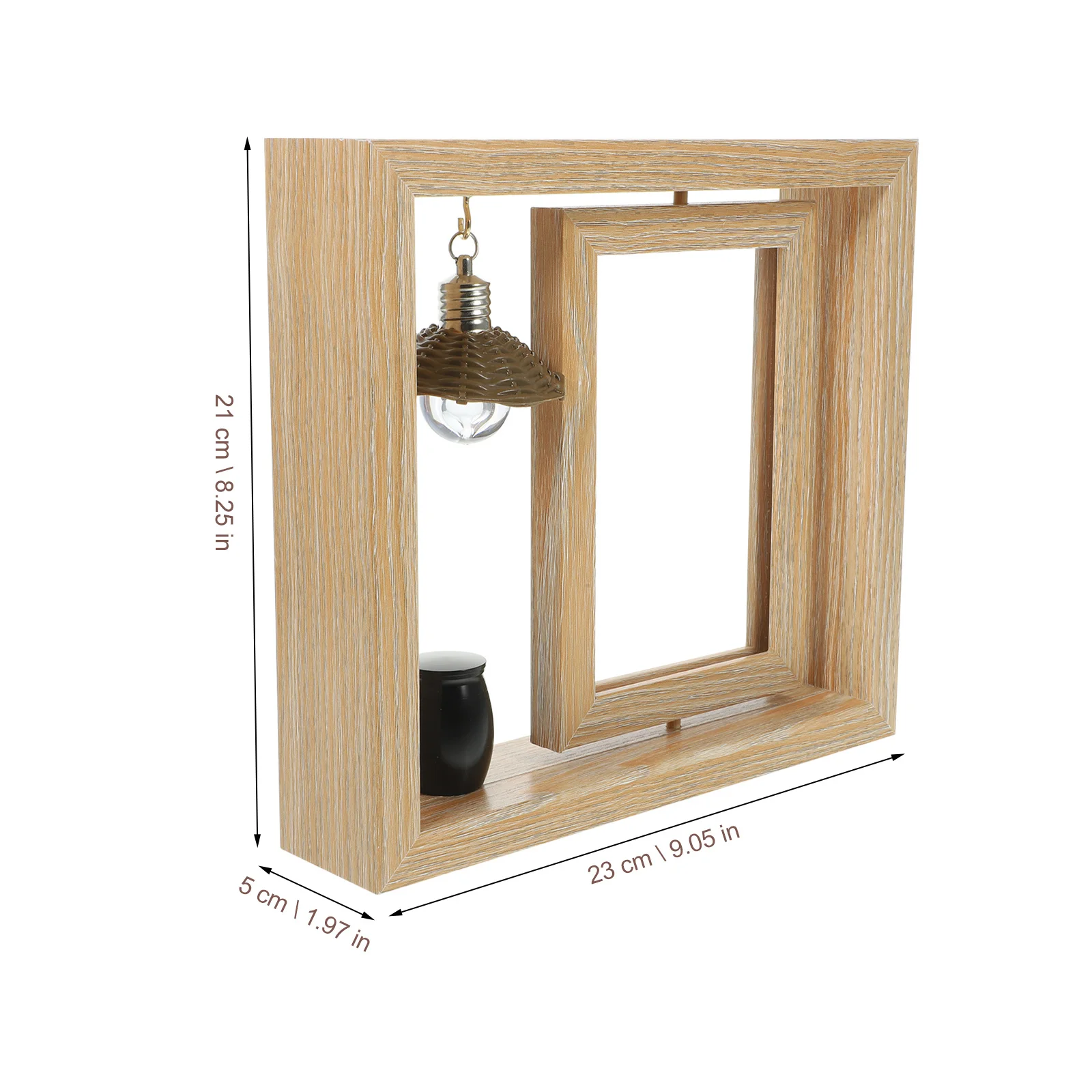 

1Set Pet Ashes Urn Rotating Photo Frame Bamboo Wooden Memorial Photo Frame Tabletop Durable Keepsake for Ashes