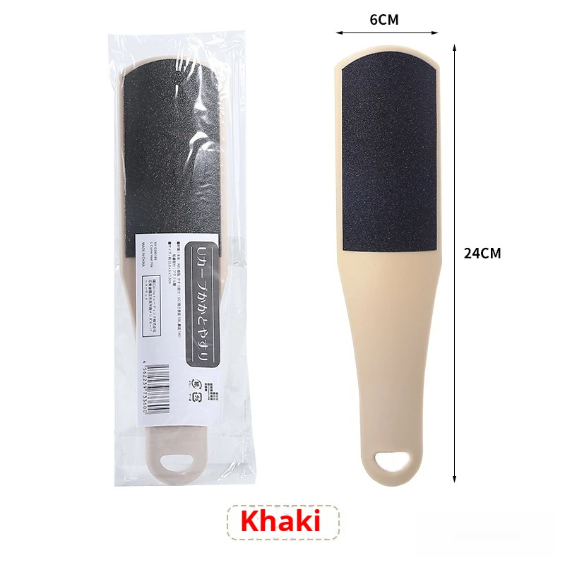 ที่ขัดเท้าแบบโค้งสองด้านสำหรับมืออาชีพ เครื่องมือขจัดผิวหนังที่ตายแล้ว ที่ขูดเท้า ที่ขัดเท้าพลาสติกสำหรับใช้ในบ้าน อุปกรณ์ดูแลเท้า