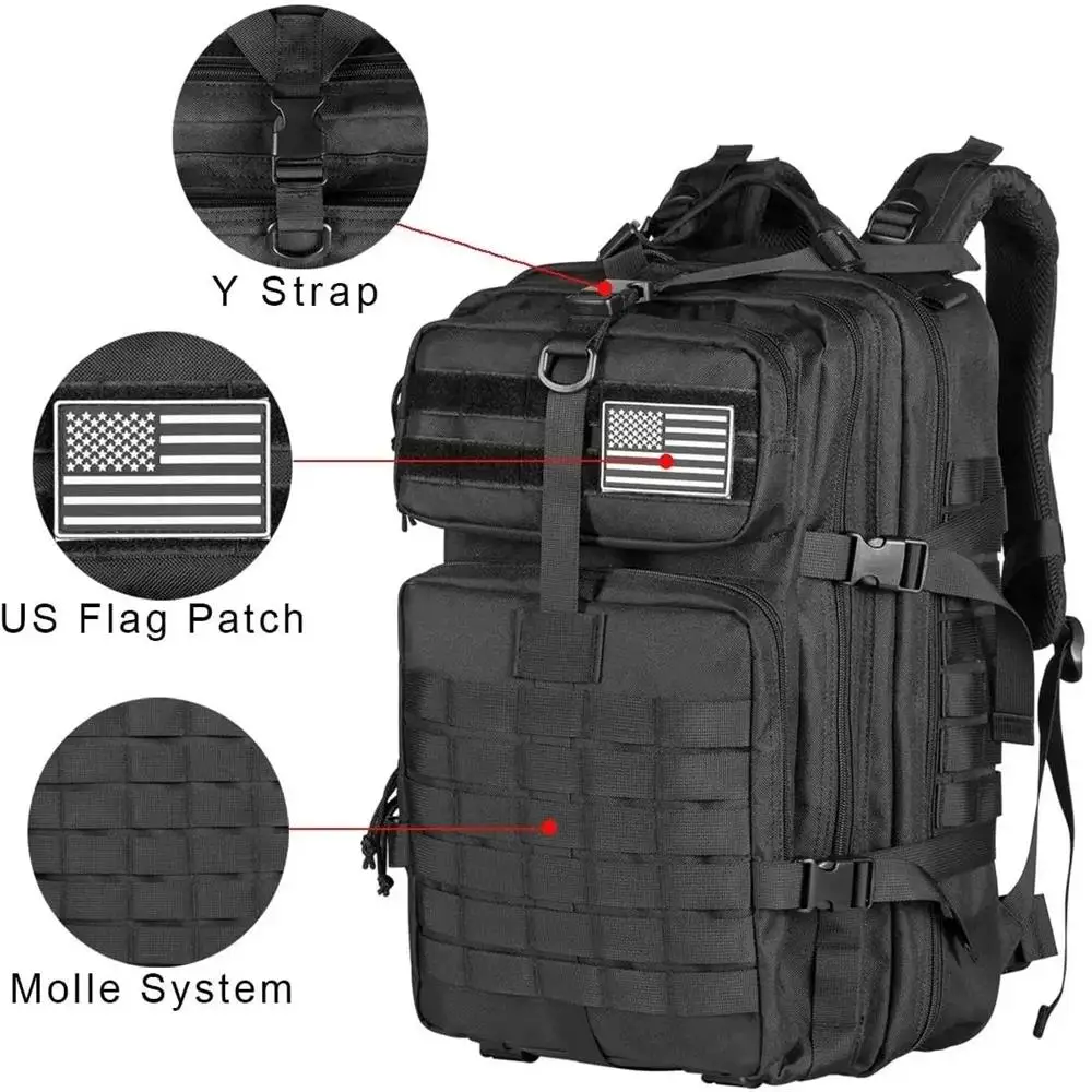 50L Man Tactische Rugzakken Reistassen Outdoor 3P School Pack EDC Molle Pack Voor Trekking Jacht Tas Kampeeruitrusting