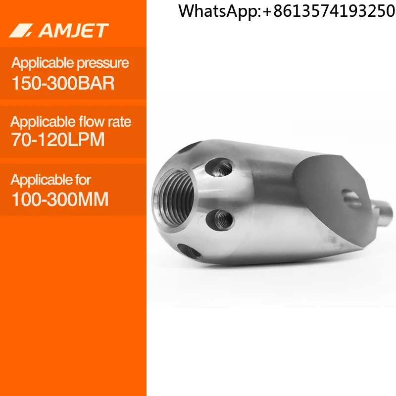 AMJET Diamond Drill Nozzle High Pressure Sewer Jet Nozzles 150-300bar 70-120lpm Sewer Jetter Nozzle Drain Cleaning Nozzles