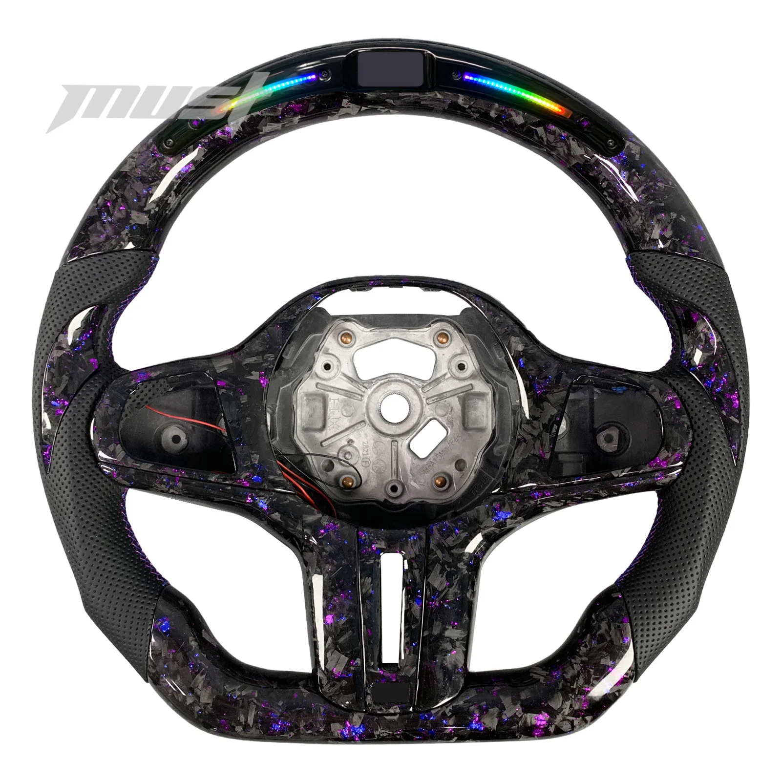 for BMW G20 G21 G22 G30 G31 X3 X4 X5 X6 G01 G02 G05 G80 G29 M2 M3 M4 2017-2026 Custom LED Rpm Forged Carbon Fiber Steering Wheel