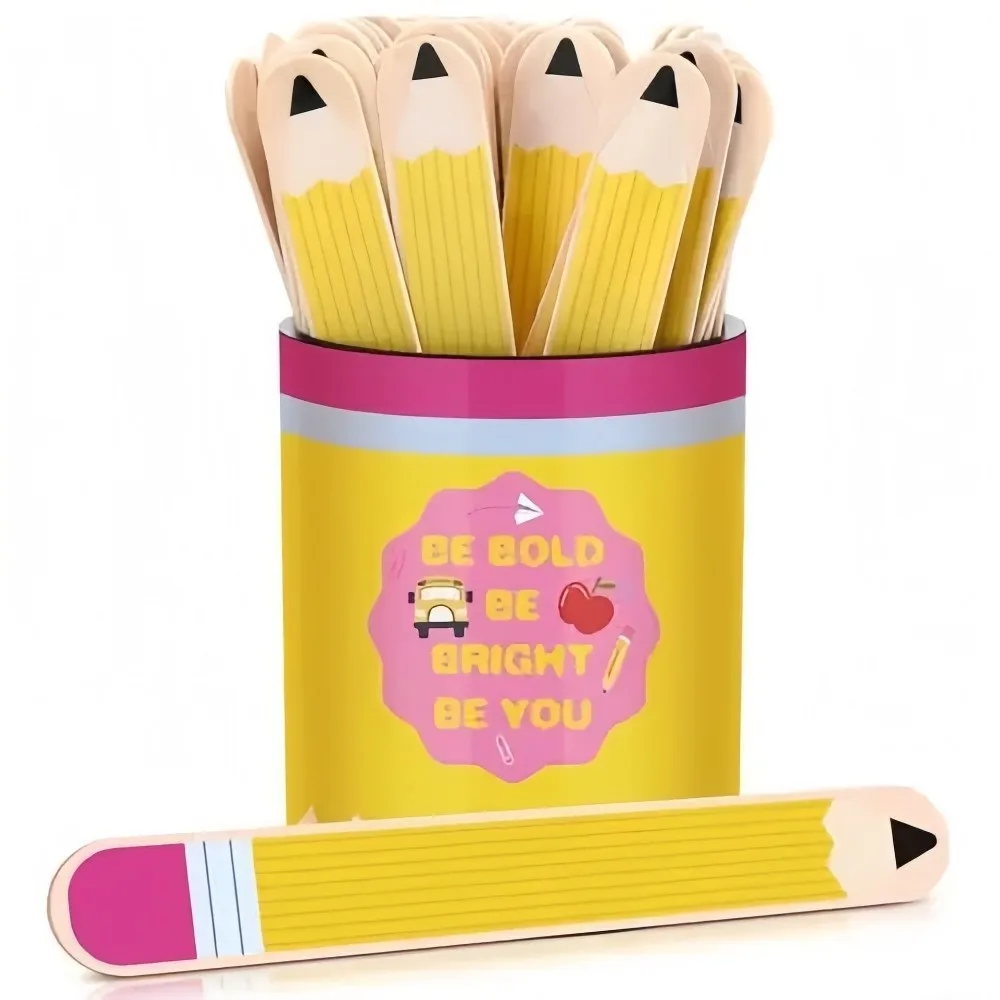 Metal Storage Bucket Teacher Name Stick Set Reusable Blank Adhesive Stickers Student Name Sticks Themed Patterns Random Draw