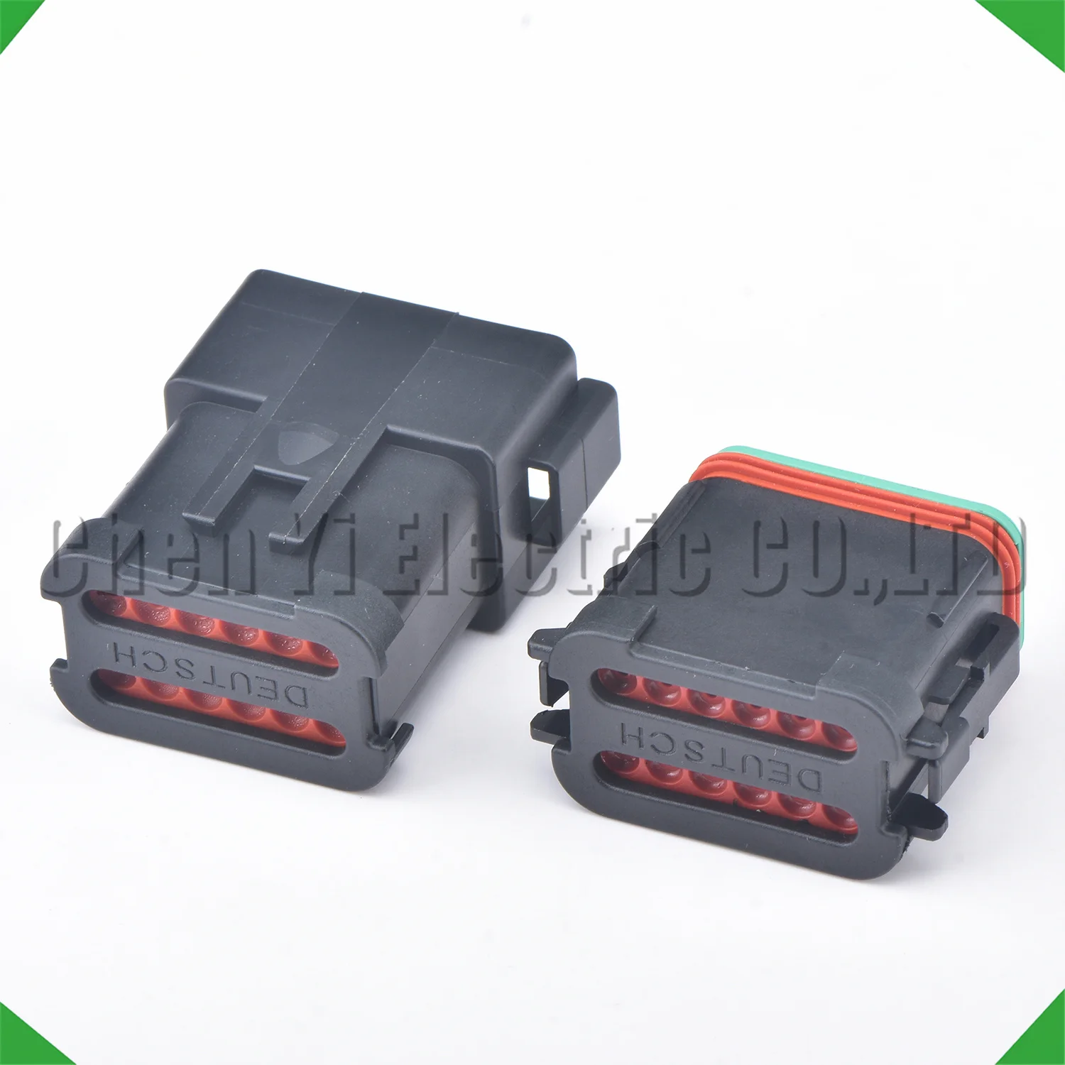 12 Pin Black DT Connector Waterproof Plug Socket For Deutsch DT06-12S DT04-12P DT06-12S-E005 DT04-12P-E005 with Terminal pin