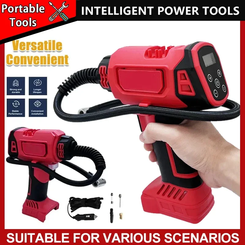 For Milwaukee 18V Battery Cordless Handheld Air Compressor Rechargeable Electric Air Pump Car Tire Automatic Inflator
