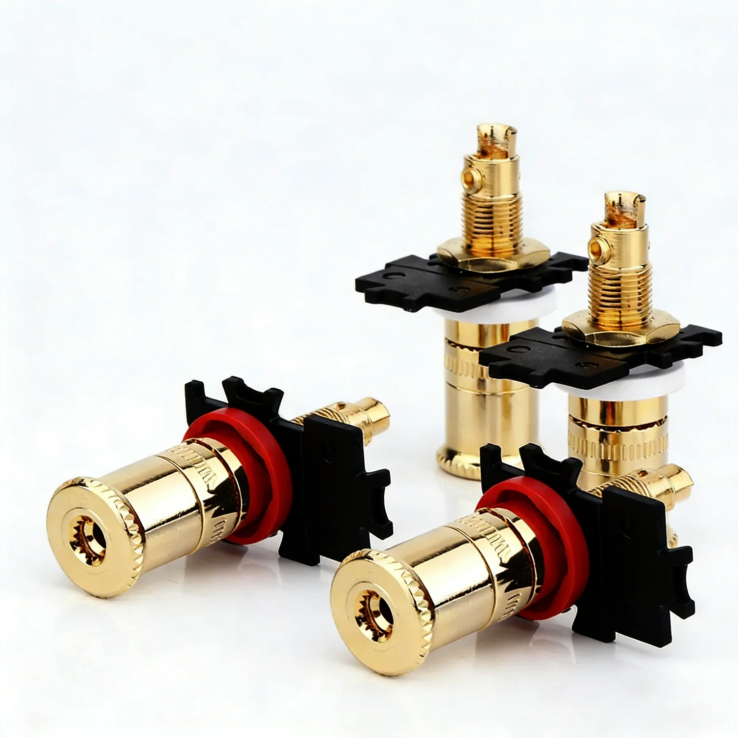 878L-S Binding Post 0763 Gold-Plated Terminal Binding Post Screw Lock DIY Binding Post for Amplifier