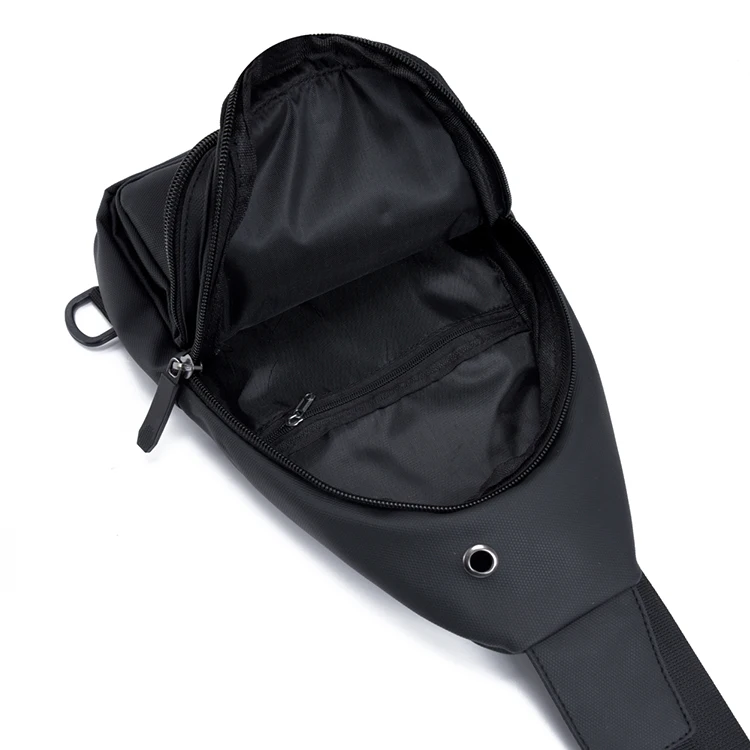 Lässige Herren-Brusttasche mit verstellbarem Schultergurt, mehrere Taschen, Umhängetasche, geeignet für Radfahren, Pendeln, Sport – Detail 9
