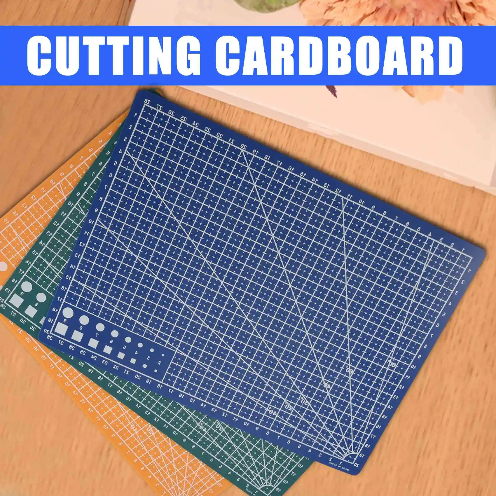 3Pcs A4 Cutting Mat Pad Patchwork Cut Pad Patchwork Tools Diy Tool Cutting Board Double-Sided Self Healing Cutting Pad