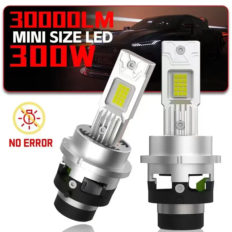 

2PCS Canbus D2S/R D4SR LED Headlight HID 6500K Headlamp Bulbs D1S D3S D5S D8S 30000LM Xenon Car Lights Turbo Lamps Plug&Play 12V