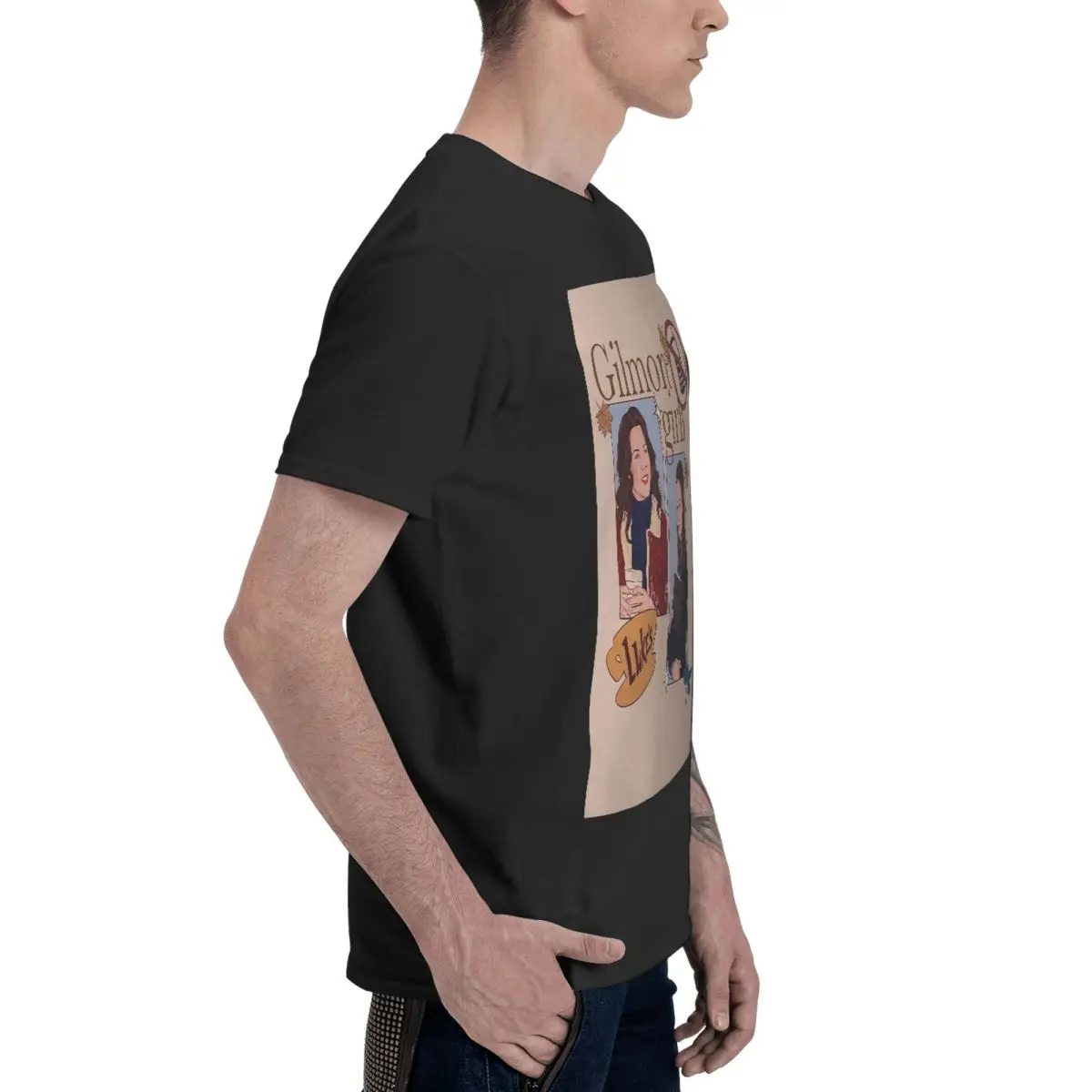 Gilmore الفتيات الكتابة على الجدران تي شيرت للرجال القطن المتضخم تي شيرت الرجال قصيرة الأكمام الجولة الرقبة ملابس الصيف بلايز S-6XL