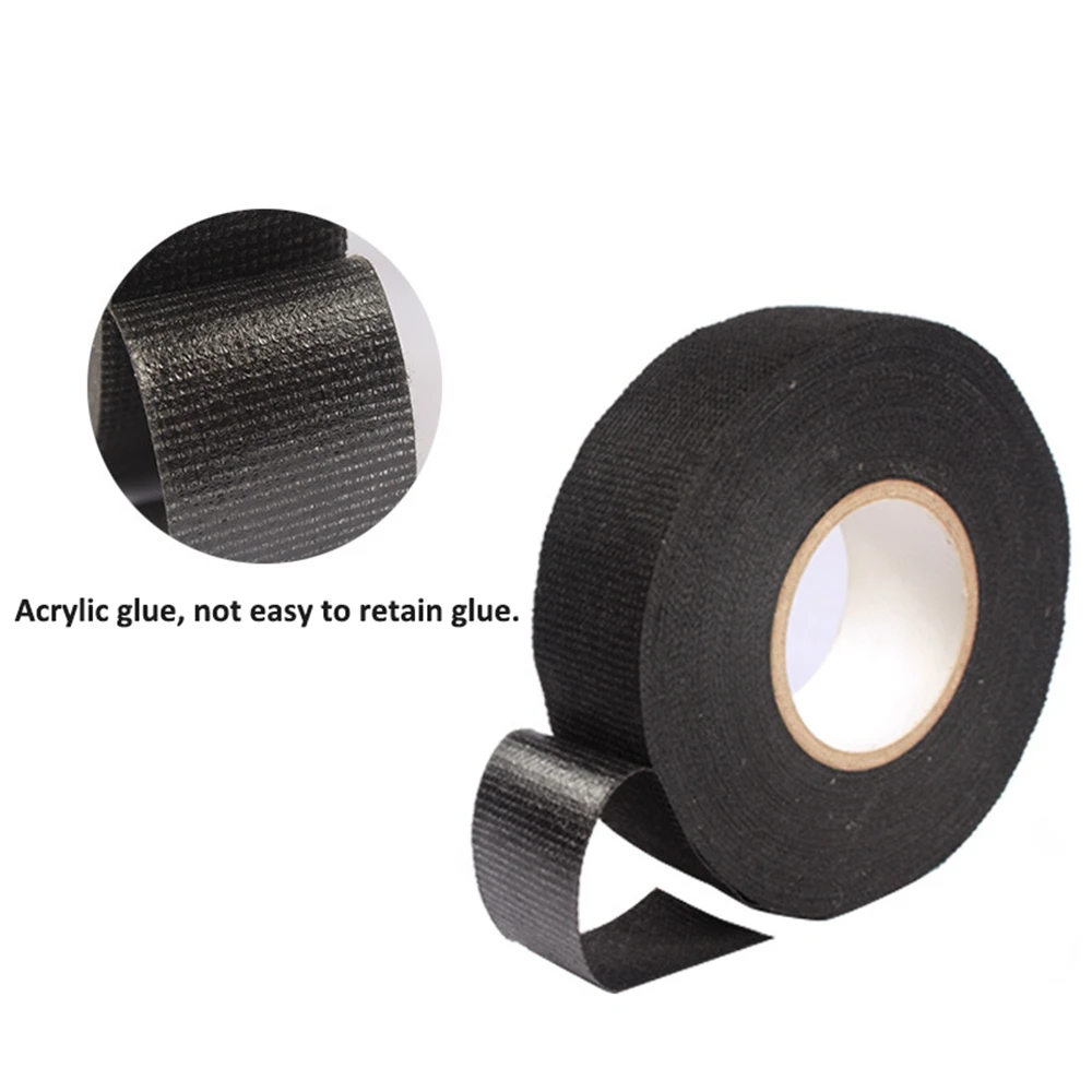 15 Meters 19mm Width Multipurpose Self Adhesive Tape Anti-creak Rattle Felt Tape Automotive Wiring Harness Tape