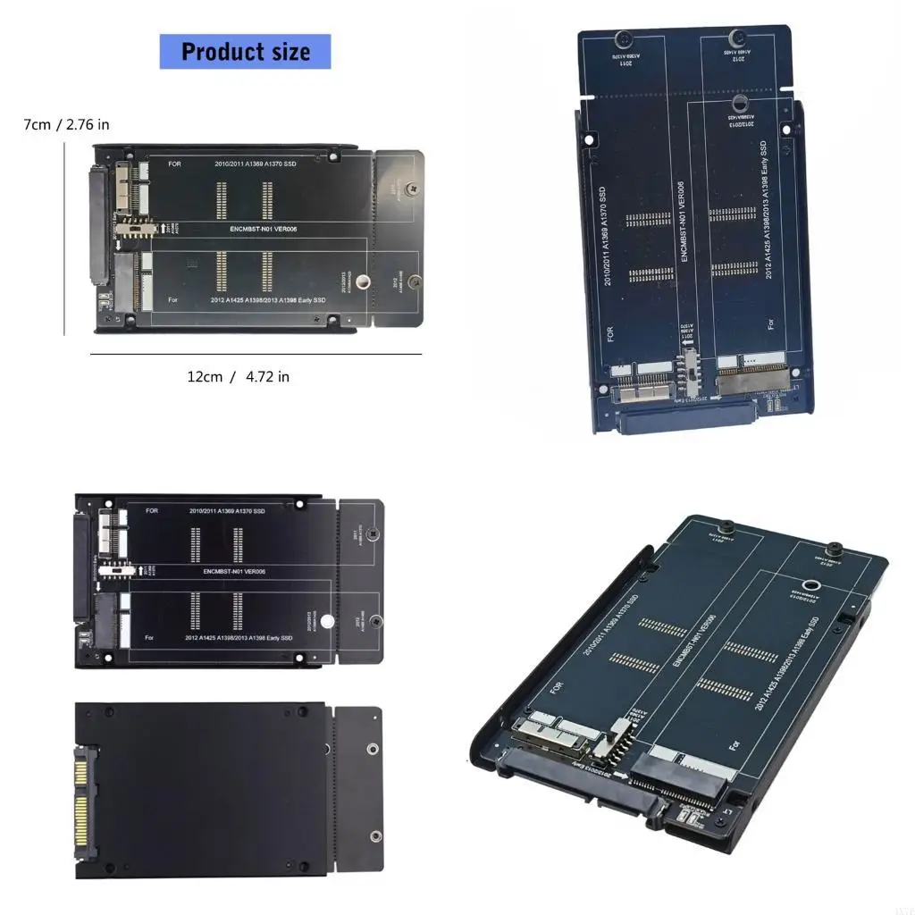 

4X7E 12+6Pin 17+7Pin SSDs Adapters Card Slot Replacement Upgrades for 2010 2011 2012 Air A1425 A1398 MC975 MC976 Laptop