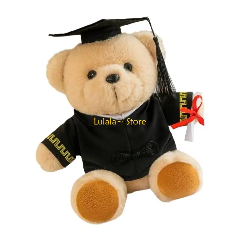 Y4QA Stuffed Bear Toy for University Graduation Party Bear Graduation Bear
