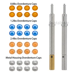 Dental Implant Strong Retentive Caps Overdenture Metal Housing Attachments Abutments Locator Core Tool