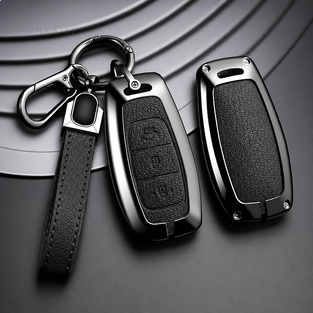 Suitable for Hyundai Elantra Festa IX35 2019 2021 2022 2023 2026 Car Key Bag Alloy Leather Car Key Cover Shell Accessories