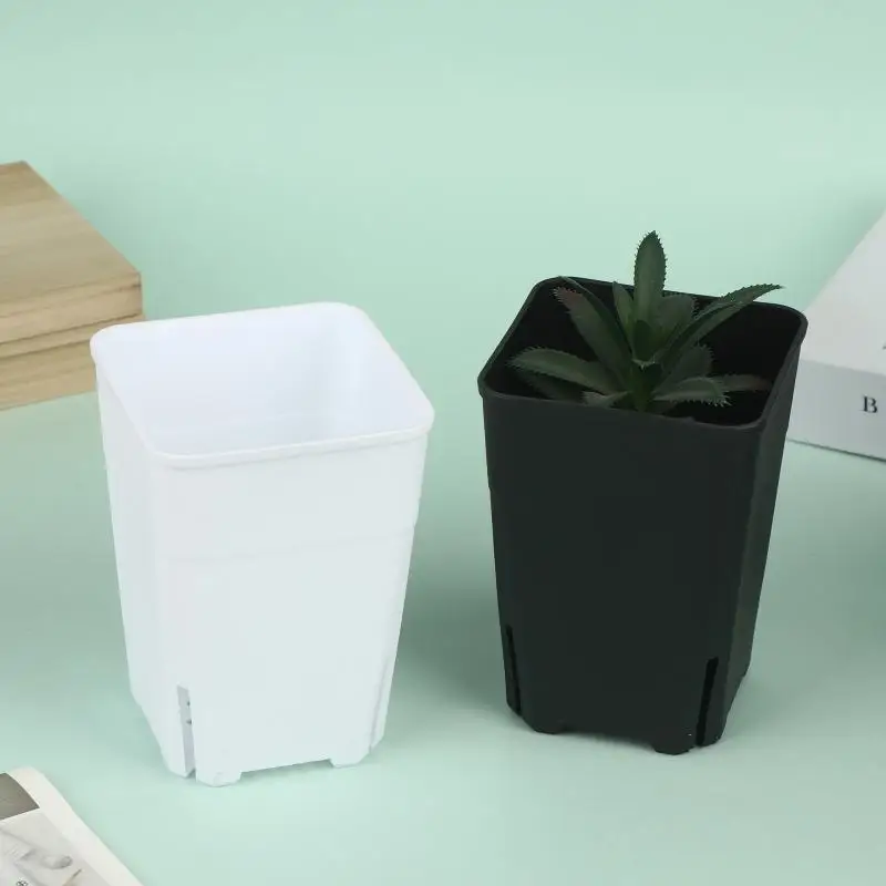 Seedling Pots Square Plastic Plant Seeding Planting Cup Deep Nursery Tree Pot Flower Plant Container Pot Garden Grow Flowerpots view 3