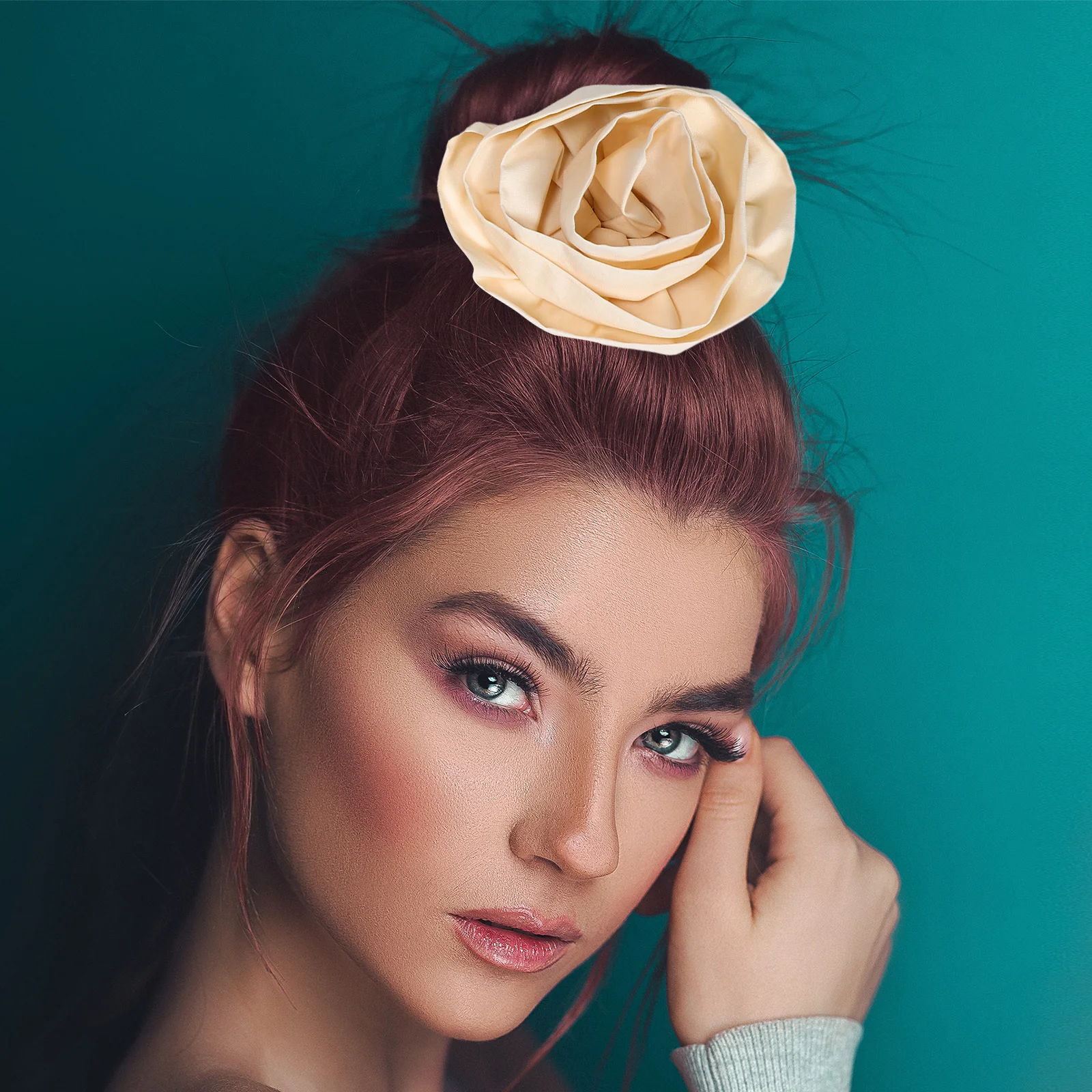 

Галстук для волос с цветочной лентой, элегантный, легкий, без складок, декоративные аксессуары для волос, свадебные вечеринки, гавайские аксессуары для женщин