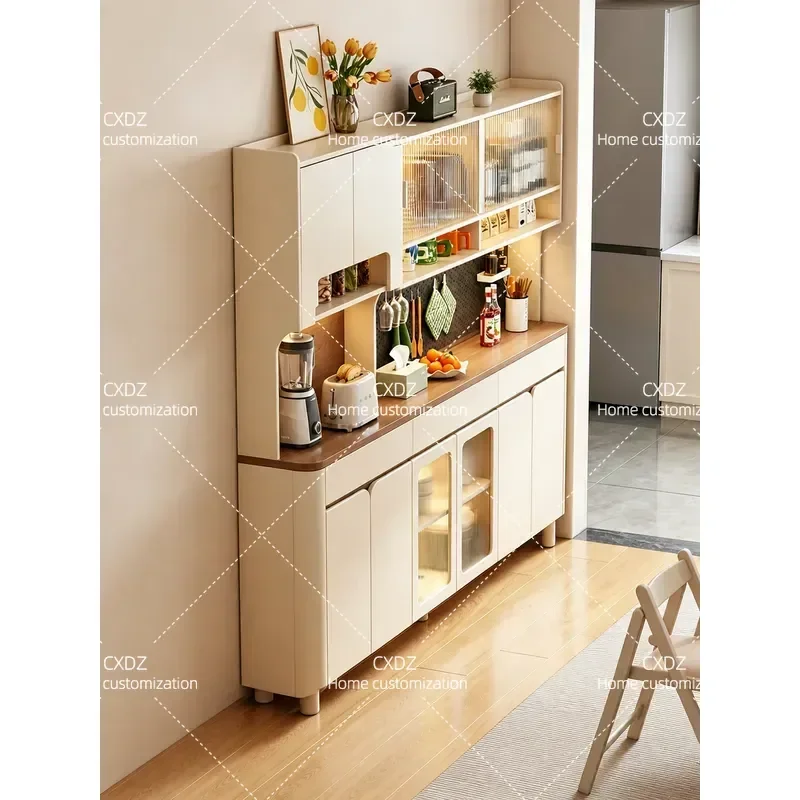 Ultra Thin Dining Side Cabinet Integrated Wall Locker Living Room Storage 30cm Narrow Tea Cabinet