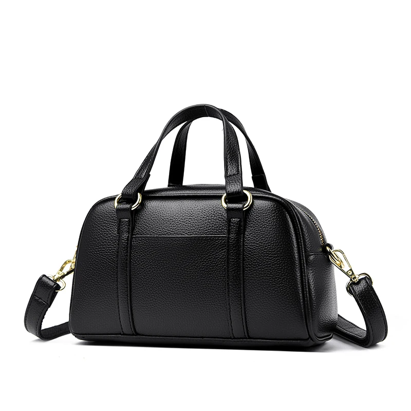 

High Quality Women PU Leather Handbags Shoulder Bag Fashion Ladies Solid Crossbody Bags for Women Fashion Female New Bowling Bag