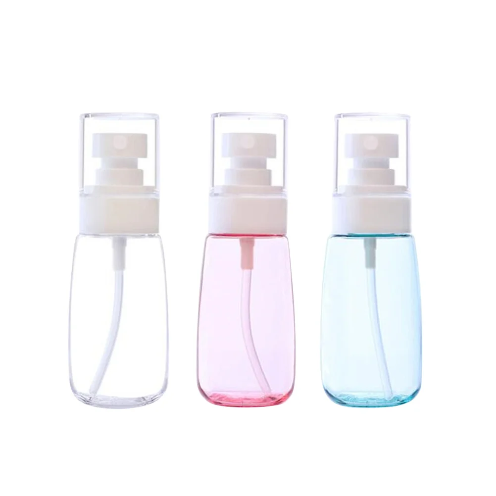 3 pçs garrafas de spray portátil à prova de vazamento mini viagem recarregável vazio maquiagem protetor solar recipientes de névoa para uso ao ar livre