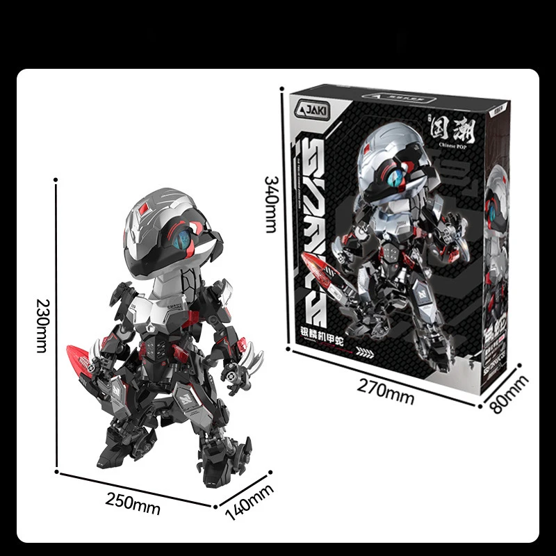 JAKI bloque de construcción mecha BK001 deformación mecha serpiente juguete educativo modelo montaje niños juguete de bloques de construcción regalo