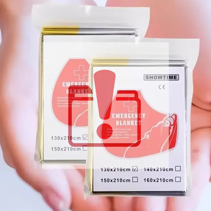 

Emergency Blanket Outdoor Survival Rescue First Aid Foil Thermal Blanket Hypothermia Windproof Multi-use For Explore Camping