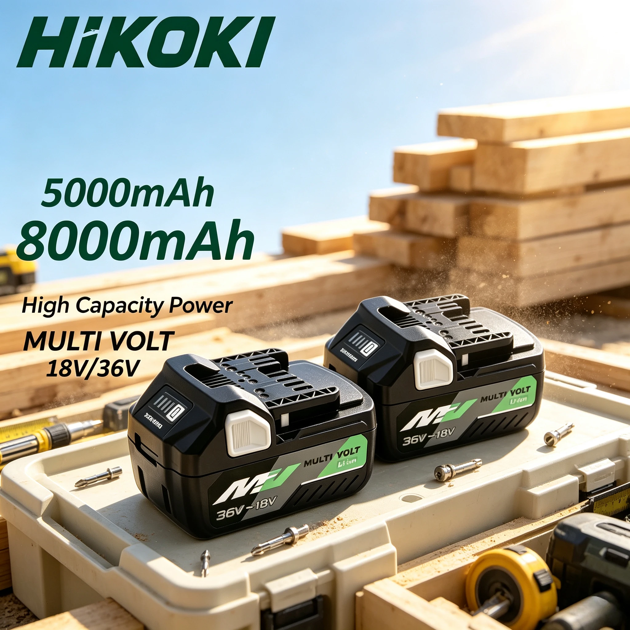 HiKOKI Hitachi 18V 36V 5.0Ah Li-ion Battery BSL36A18 BSL1850 High Capacity Replacement For Cordless Electric Power Tools
