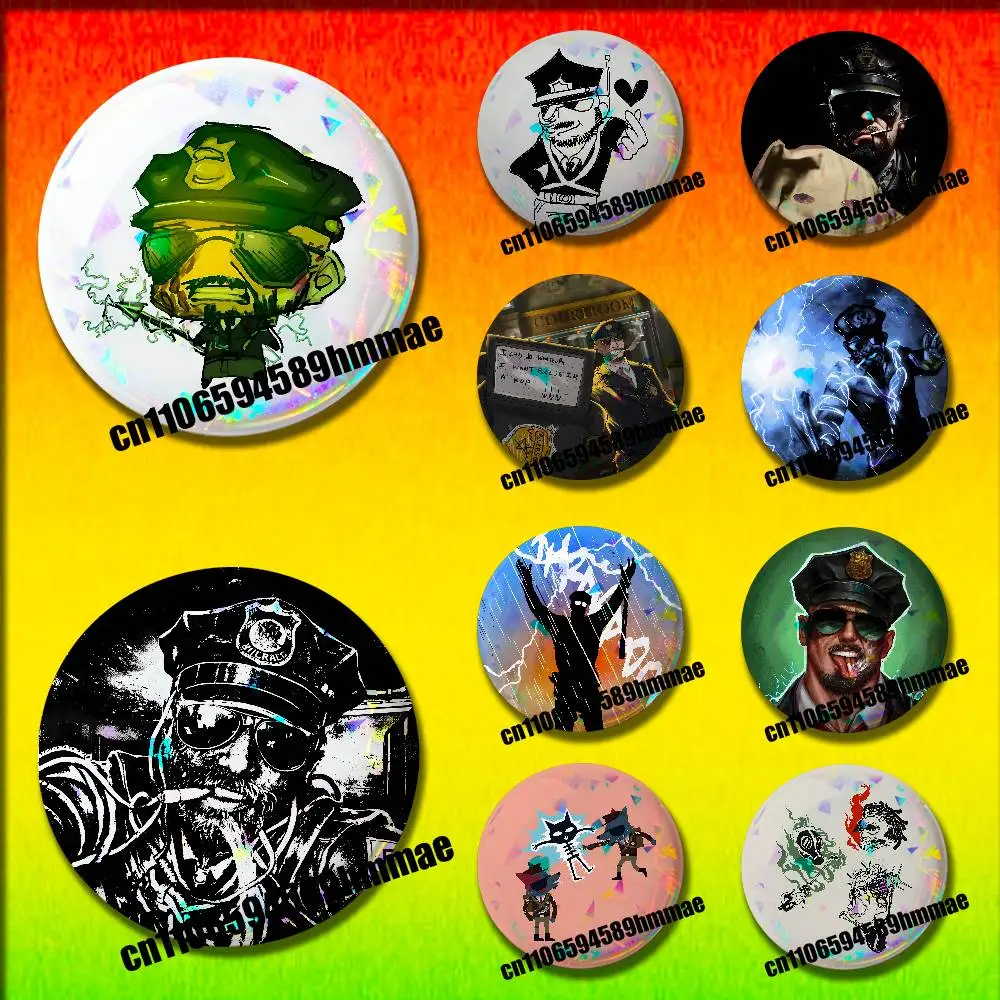 

For Leland Coyle T-The Outlast Trials Pins Insignia Badge Cover Emblem Round Ornament 32mm Brooch Button Cosplay