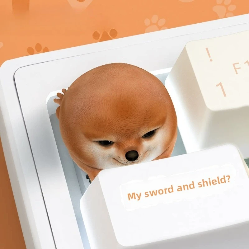 Kawaii Shiba Inu Design ESC Keycap Custom Mechanical Keyboard Decor Knife Shield Style for Keyboard Cute Animal Decoration Gifts