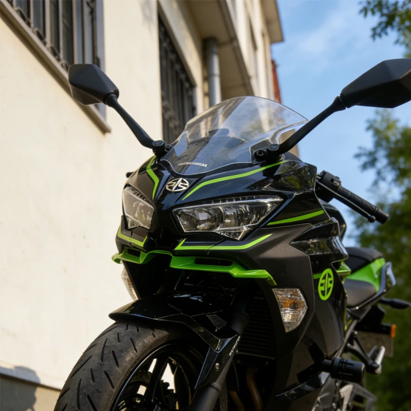 Curvy Motorcycle Stickers Motorbike Electrocar Front Cowl Headlight Racing Helmet Decoration Durable Weather-Resistant Decals