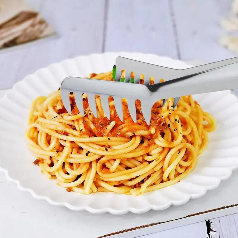 

Spaghetti Tongs Pasta Clip Food Holder Stainless Steel Noodles Clip Food Comb Cooking Utensils Western Restaurant Kitchen Tools