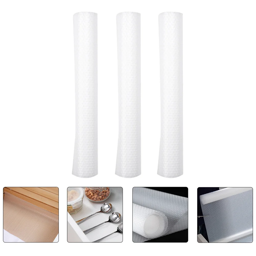 

3 Rolls Oil Proof Mats Eva Translucent Cabinet Mats for Kitchen Cupboard Desktop Appliance Waterproof Shelf Liners