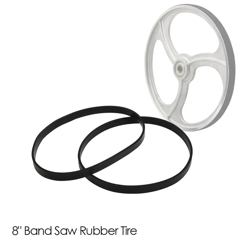 1/2pcs 8-inch Band Saw Rubber Tires And Belts Noise Reduction Anti-slip Rubber Belt For Woodworking Band Saws Accessories