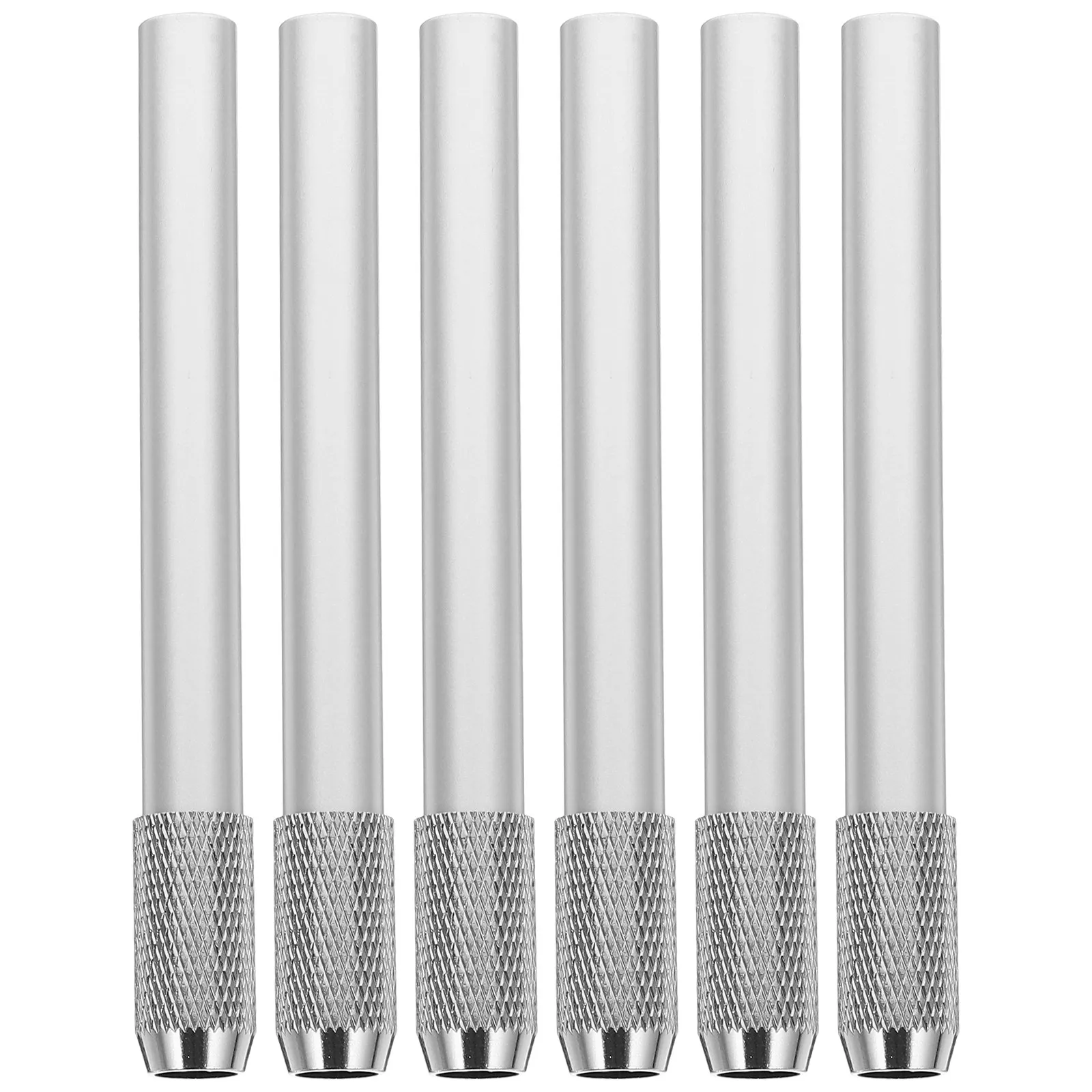 6Pcs Premium Metal Pencil Extenders Art Student Supplies Pencil Lengthen Tool for Sketching Drawing Crafting School Office Use