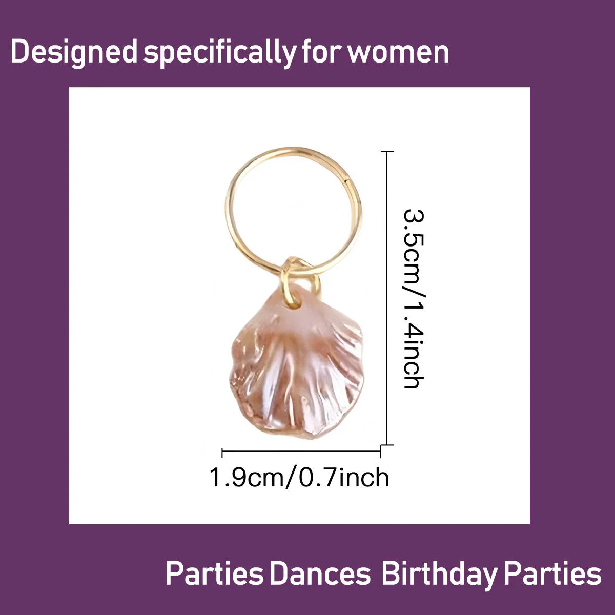 20 шт., аксессуары для волос для парика «сделай сам», дреды: кольца для волос с подвеской в виде пастельной ракушки, подходящие для вечеринок и танцев