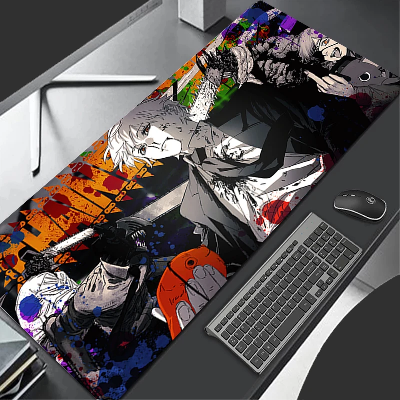 Mousepad Computer Gaming Accessories HD Keyboard Pad Office PC Rubber Mouse Pad Decoracion Desk C-chainsaw Man Denji Mouse Mat