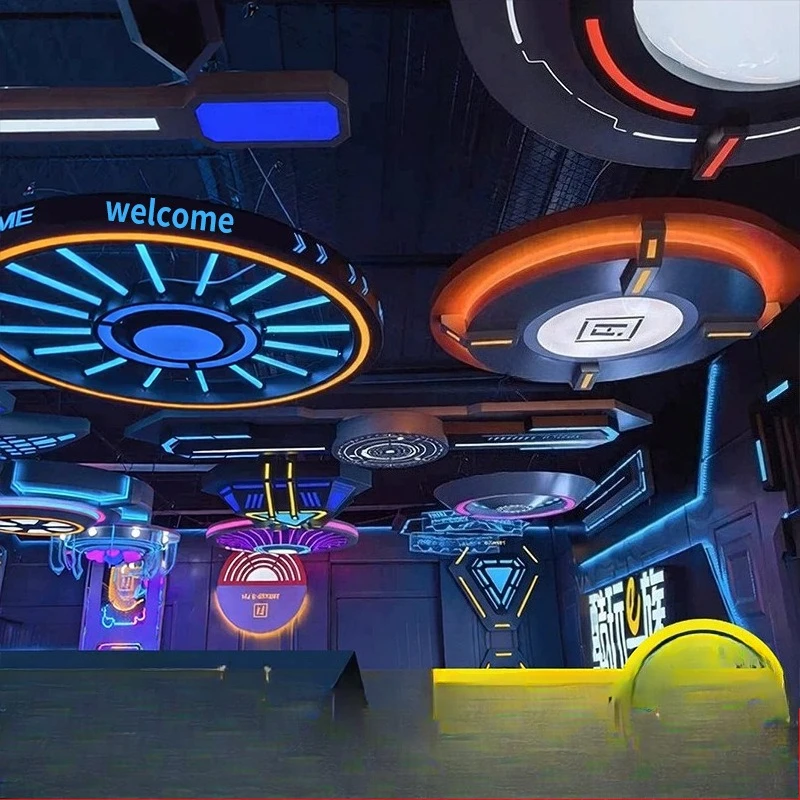 Video game city module light special-shaped light, atmosphere science and technology museum game hall modeling light