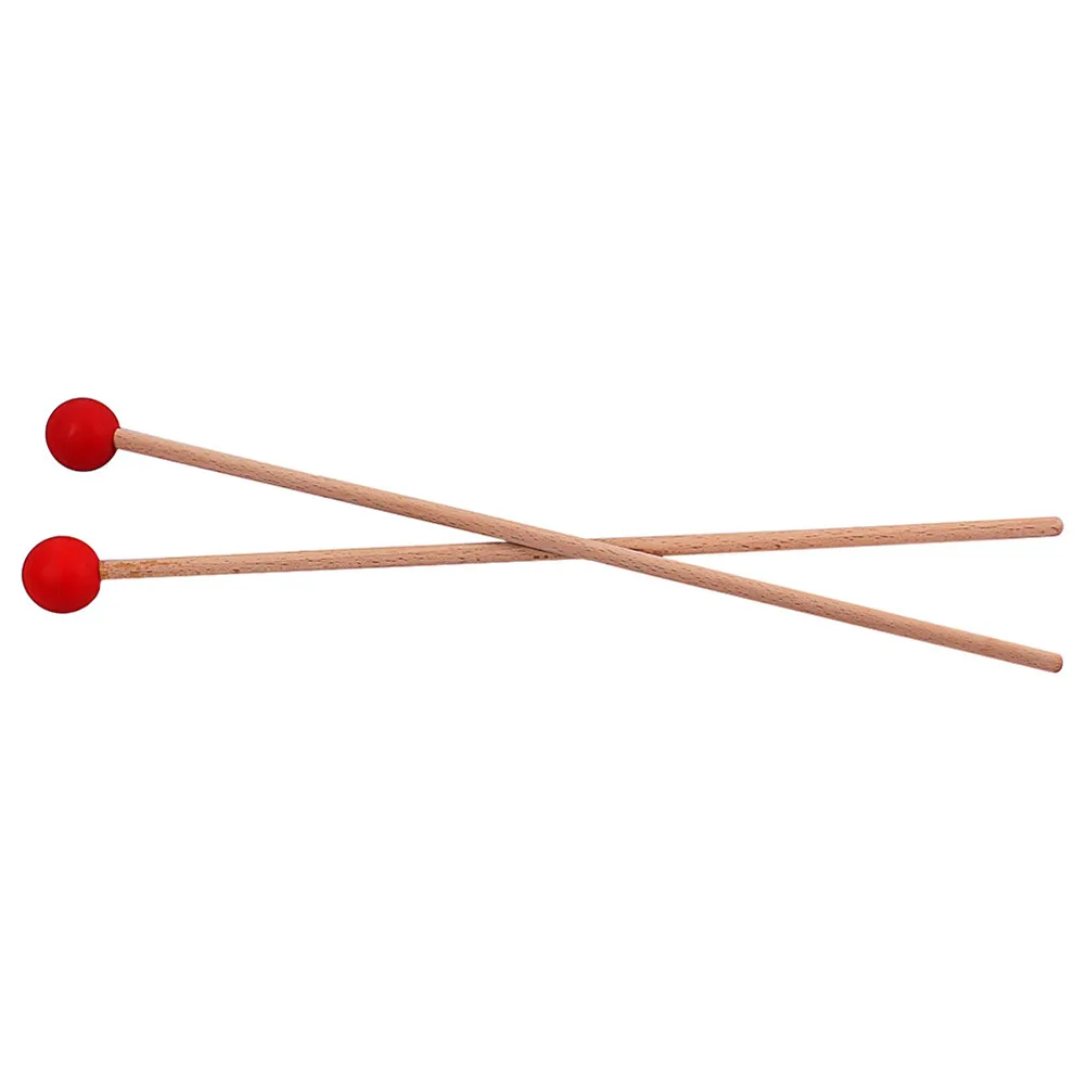 1 Paar große Trommelschlägel mit Holzgriff und Gummikopf, Glockenspiel-Trommelstöcke, professionelle Percussion-Stöcke für Musikinstrumente