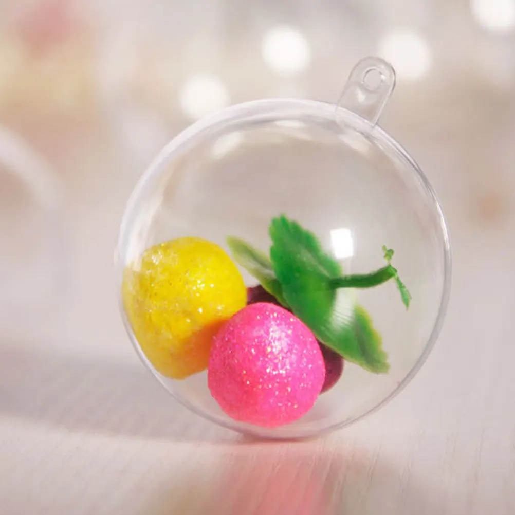 30 pçs claro fillable ornamento bolas premium ps aquário float bola para diy festa decoração árvore de natal pingente artesanato decoração