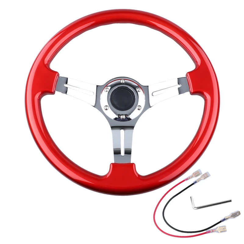 Universal 14inch ABS White Steering Wheel JDM Drift Sport Steering Wheel 350mm Tuning Game Steering Wheel for Car